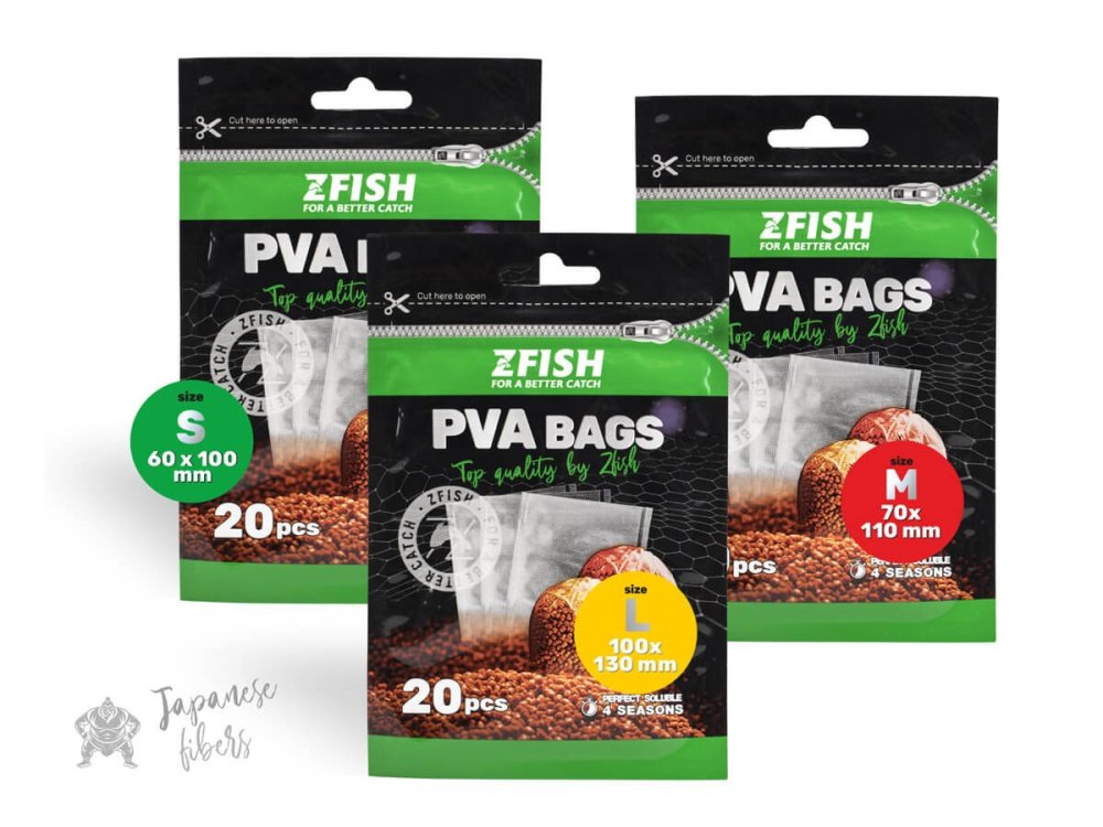 ZFISH PVA Sáčky PVA Bags - 20ks Velikost S = 60x100mm