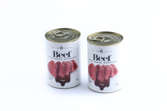 REX HOVĚZÍ MASO - Beef Monoprotein 400 g - konzerva pro psy (Vyrobeno v ČR, RHR4-1) | Krmiva Hulín