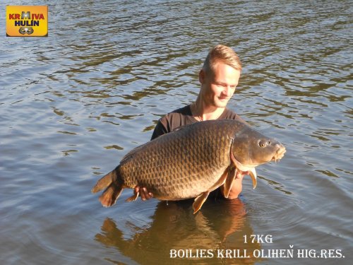 17kg, boilies krill/oliheň high resistance, svazová voda