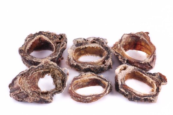 HOVĚZÍ HRTAN - TRACHEA  - Kroužky 5 - 7 cm - sušené - Vyberte balení: 500 g