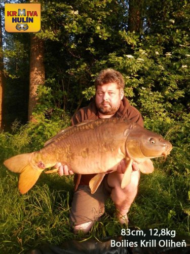 83cm, 12,8kg, boilies Krill/Oliheň, svazová voda
