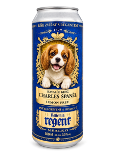 Nealko Regent - ŠTĚŇÁTKO - KAVALÍR KING CHARLES ŠPANĚL - LEMON - 0,5 l (BOHEMIA REGENT, NRŠKKCHŠL) | Krmiva Hulín