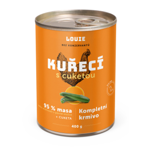 Kompletní krmivo - KUŘECÍ S CUKETOU 400 g - konzerva pro psy Louie (Louie, KC400-1) | Krmiva Hulín