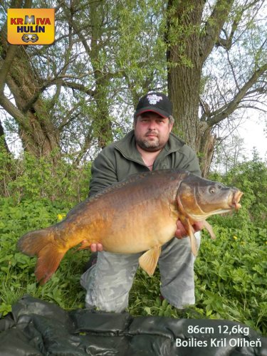86cm, 12,6kg, boilies Krill/Oliheň, svazová voda