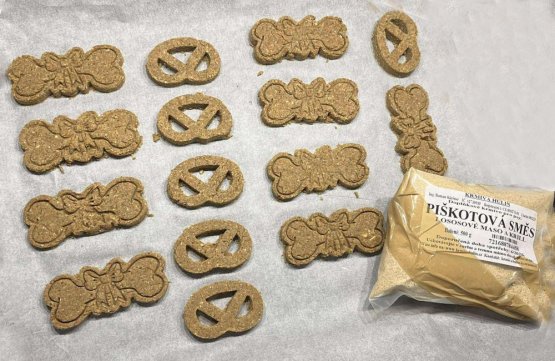 Piškotová směs - LOSOSOVÉ MASO A KRILL - Pro domácí výrobu pamlsků (Krmiva Hulín, PSLMK-1) | Krmiva Hulín