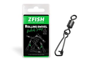 ZFISH Obratlík s Karabinou Rolling Swivel & Hooked Snap (Zfish, ZF-7718) | Krmiva Hulín ZFISH Obratlík s Karabinou Rolling Swivel & Hooked Snap (Zfish, ZF-7718) | Krmiva Hulín