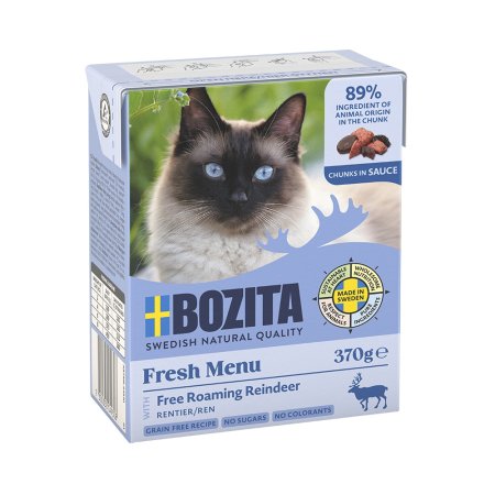 Bozita Cat kousky v omáčce se sobím masem - tetrapak 370 g (KSSM) | Krmiva Hulín