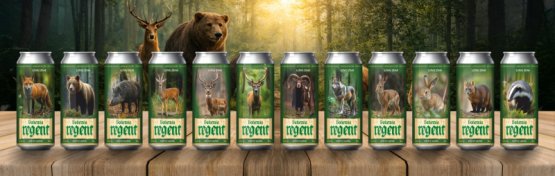 Pivo Regent - NEOMEZENÝ VLASTNÍ VÝBĚR - Světlý ležák - Myslivecká říše - 0,5 l