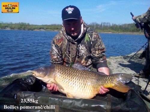 23,55kg, boilies pomeranč/chilli