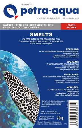 Smelts frozen monotray - mražené Korušky (SFM-1) | Krmiva Hulín
