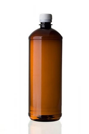 PET lahve hnědé 1 litr - s uzávěrem - Počet kusů: 1 ks