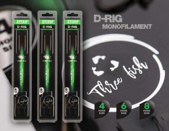 ZFISH Návazec Monofilament D-Rig - Vyberte velikost: Velikost 4