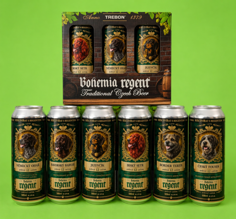 Pivo Regent - DÁRKOVÁ SADA 3 - Světlý ležák - Psí říše - 6x 0,5 l (BOHEMIA REGENT, DSPŘ3) | Krmiva Hulín Pivo Regent - DÁRKOVÁ SADA 3 - Světlý ležák - Psí říše - 6x 0,5 l (BOHEMIA REGENT, DSPŘ3) | Krmiva Hulín
