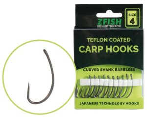 Teflonové Háčiky Zfish Curved Shank Barbless (Zfish, ZF-5124) | Krmiva Hulín Teflonové Háčiky Zfish Curved Shank Barbless (Zfish, ZF-5124) | Krmiva Hulín