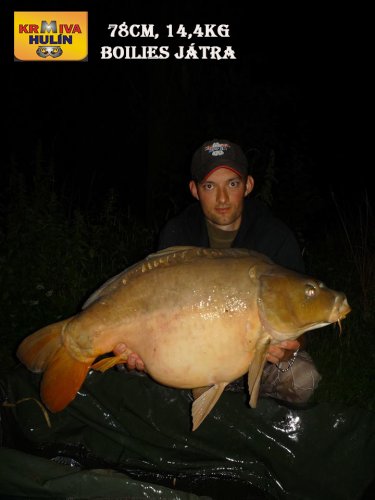 78cm, 14,4kg, boilies Játra, svazová voda