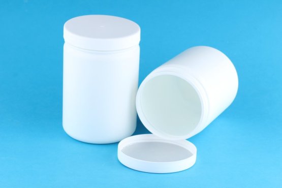 Dóza bílá s širokým hrdlem - 1180 ml (Vyrobeno v ČR, V-VL-035) | Krmiva Hulín