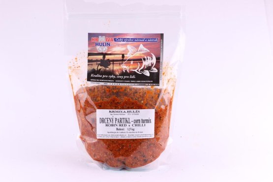 Drcený partikl - CORN MIX - Robin red s chilli 1,5 kg