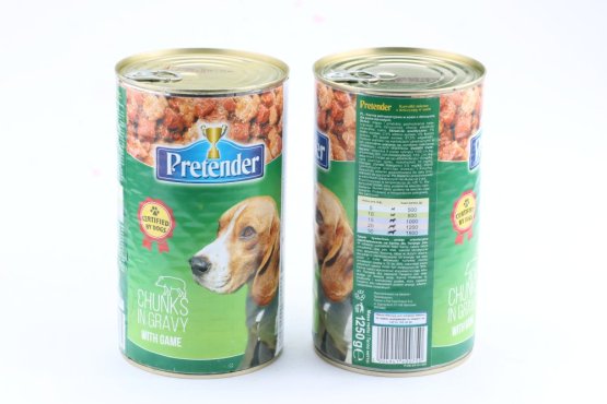 ZVĚŘINOVÉ KOSTKY VE VLASTNÍ ŠŤÁVĚ 1250 g - Konzerva pro psy Pretender - Počet ks: 1 ks