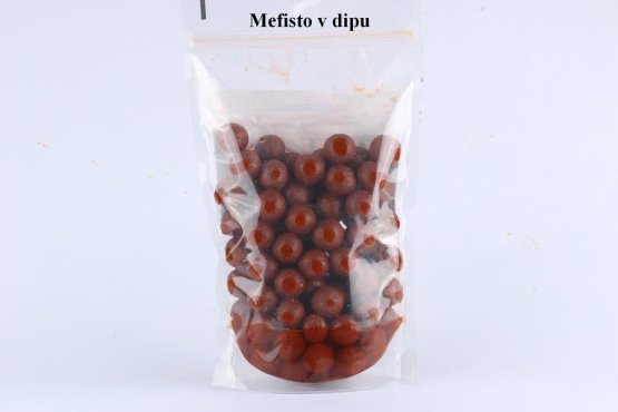 Boilies v dipu - MEFISTO - Losos s meruňkou - Ø 16 mm - Vyberte balení: 500 g