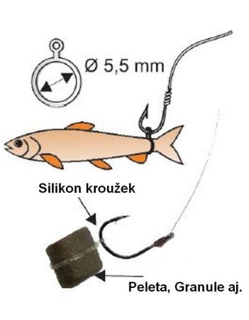 Kroužky silikon - Bait Elastic Bands - Vyberte velikost: Ø 5,5 mm