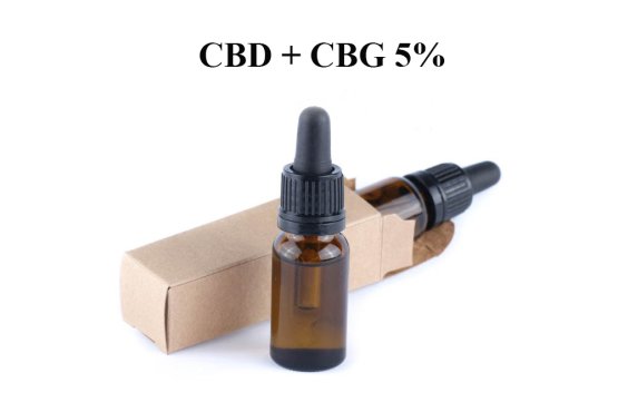 CBD + CBG / 5% - v Konopnom oleji s kvapkadlom - 10 ml (Vyrobeno v ČR, CBD5-1) | Krmiva Hulín