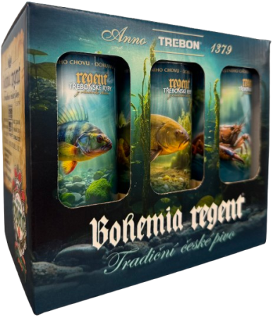 Pivo Regent - DÁRKOVÁ SADA 2 - Světlý ležák - Vodní říše - 6x 0,5 l (BOHEMIA REGENT, PRDBDR2) | Krmiva Hulín