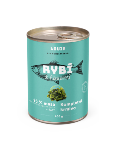 Kompletné krmivo - RYBIE S RIASAMI 400 g - konzerva pre psov Louie (Louie, RŘ400-1) | Krmiva Hulín
