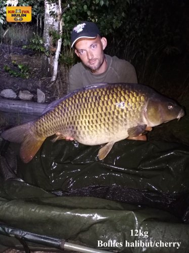 12kg, boilies halibut/cherry