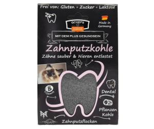 Zahnputzkohle - Vločky na čištění zubů s aktivním uhlím pro kočky - 70 g (Q-Chefs zdravé žvýkání, ZVČZK) | Krmiva Hulín