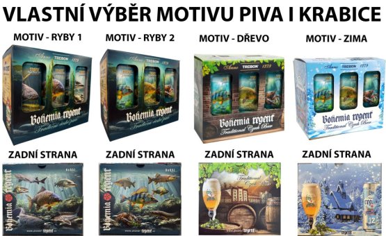 PIVO REGENT - DÁRKOVÁ SADA - VLASTNÍ VÝBĚR - 6x 0,5 l (BOHEMIA REGENT, PVVDB) | Krmiva Hulín