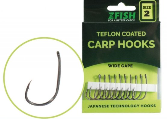 Teflonové Háčky Zfish  Wide Gape - s protihrotem (Zfish, ZF-5551) | Krmiva Hulín