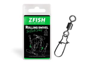 ZFISH Obratlík s Karabinou Rolling Swivel & Fastlock Snap (Zfish, ZF-3321) | Krmiva Hulín ZFISH Obratlík s Karabinou Rolling Swivel & Fastlock Snap (Zfish, ZF-3321) | Krmiva Hulín