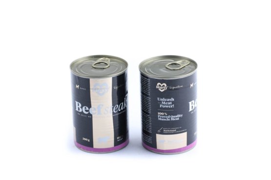 HOVĚZÍ STEAK 300 g - Beef steak - Konzerva pro psy - Počet ks: 1 ks