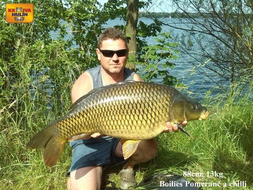 88cm, 13,5kg, boilies pomeranč/chilli vlastní výroby