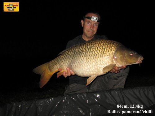 12,4kg, boilies pomeranč/chilli