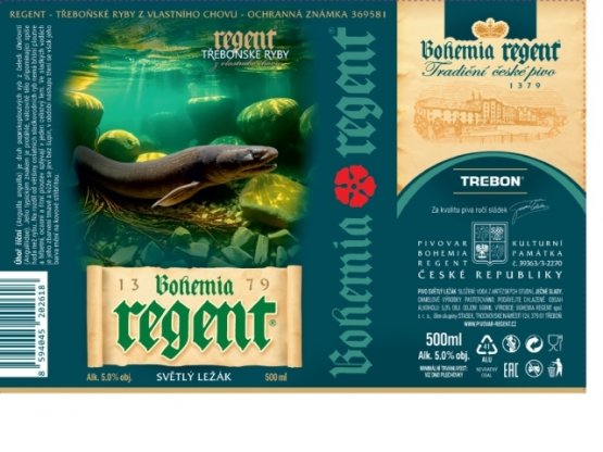 Pivo Regent - Sběratelská edice VODNÍ ŘÍŠE - ÚHOŘ ŘÍČNÍ 0,5 l