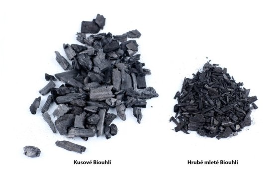 BIOCHAR AKTIVNÍ UHLÍ - Kusové Černé uhlí 2 - 5 cm - pro koně - Vyberte balení: 1 kg
