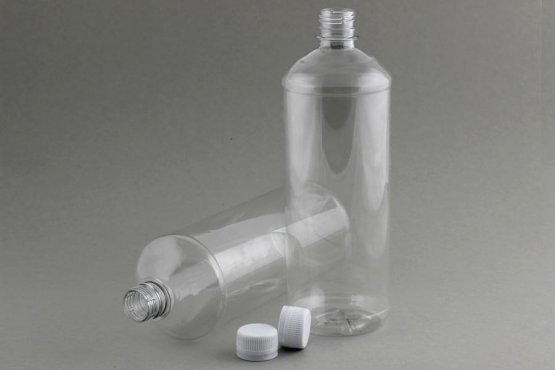 PET lahve čiré 1 litr - s uzávěrem - Počet kusů: 1 ks
