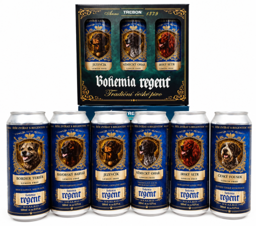 Nealko pivo Regent - DÁRKOVÁ SADA 3 - Lemon - Psí říše - 6x 0,5 l (BOHEMIA REGENT, NDS3P) | Krmiva Hulín
