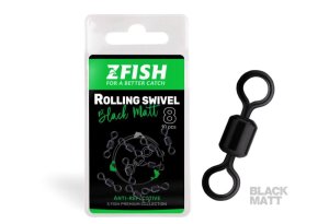 ZFISH Obratlík Rolling Swivel Black Matt vel.8/28Kg (Zfish, ZF-6391) | Krmiva Hulín