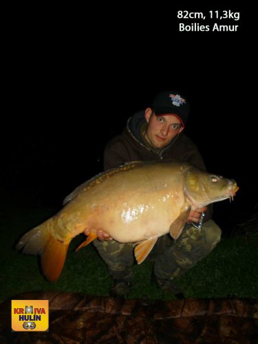 82cm, 11,3kg, boilies Amur, svazová voda