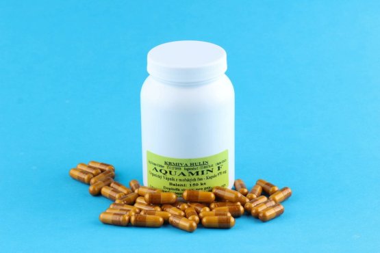 AQUAMIN F - Organický Vápník z mořských řas - kapsle 970 mg - pro psy (Krmiva Hulín, AFOV-1) | Krmiva Hulín