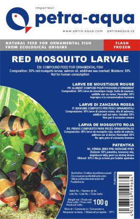 Red Mosquito Larvae frozen blister - mražené patentky (RMLFB-1) | Krmiva Hulín