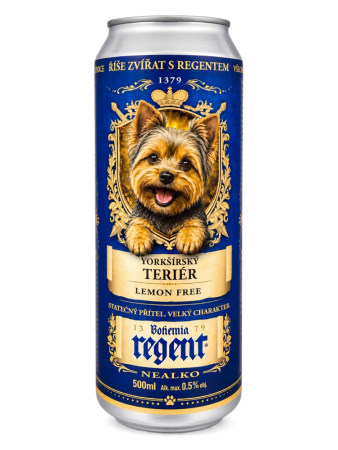 Nealko Regent - ŠTĚŇÁTKO - YORKŠÍŘSKÝ TERIÉR - LEMON - 0,5 l (BOHEMIA REGENT, NRŠYTL) | Krmiva Hulín