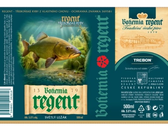 Pivo Regent - Sběratelská edice VODNÍ ŘÍŠE - LÍN OBECNÝ 0,5 l