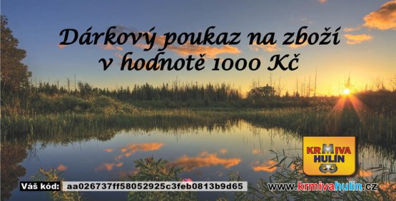 Dárkový poukaz - na 1000 Kč (Krmiva Hulín, DP1000) | Krmiva Hulín