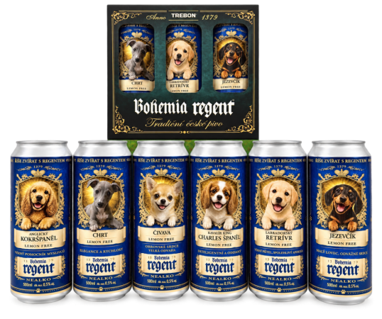 Nealko Regent - ŠTĚŇÁTKA - DÁRKOVÁ SADA 1 - Lemon - 6x 0,5 l (BOHEMIA REGENT, NŠS1L) | Krmiva Hulín
