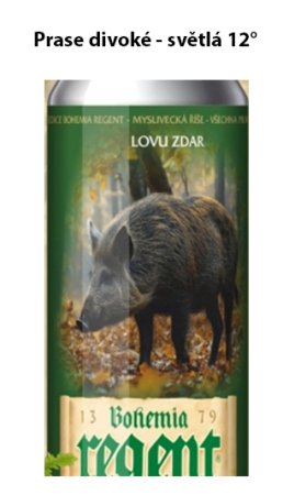 Pivo Regent - NEOMEZENÝ VLASTNÍ VÝBĚR - Světlý ležák - Myslivecká říše - 0,5 l