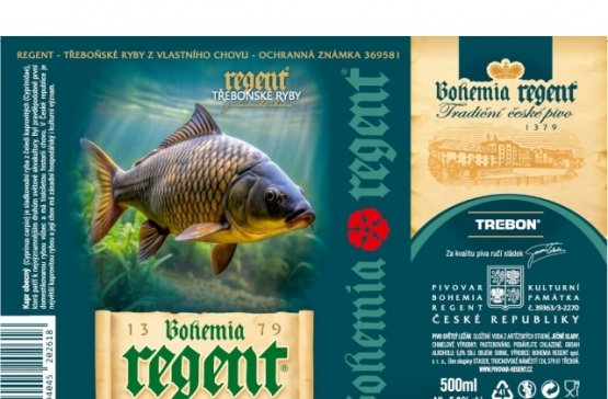 Pivo Regent - Sběratelská edice VODNÍ ŘÍŠE - KAPR OBECNÝ 0,5 l