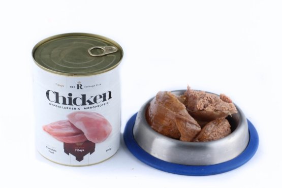 REX KUŘECÍ MASO - Chicken Monoprotein 800 g - Konzerva pro psy - Počet ks: 1 ks